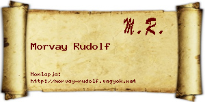 Morvay Rudolf névjegykártya
